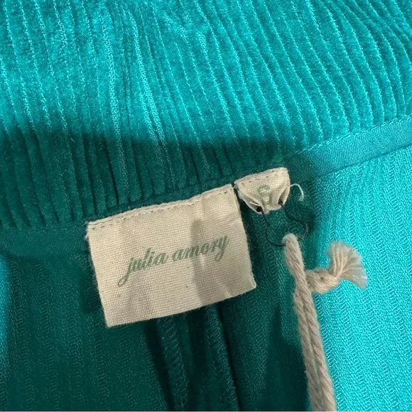 Julia amory pant cord in verdigris Small NWT wide leg corduroy - Picture 8 of 11
